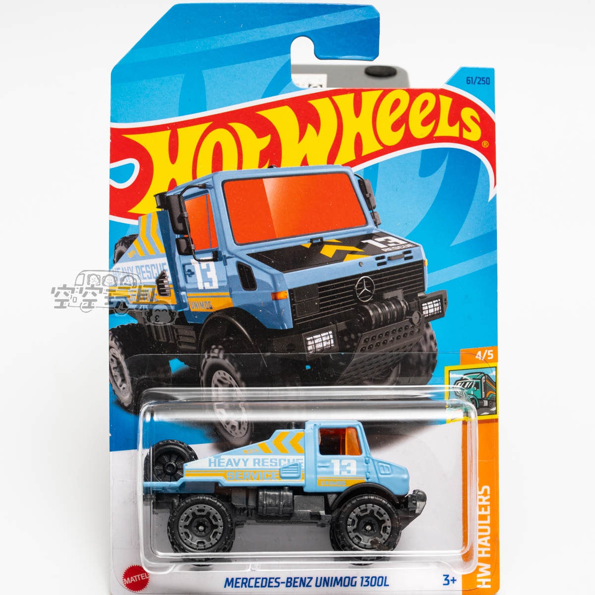 178号 奔驰乌尼莫克1300L  军绿色 风火轮合金越野军用车