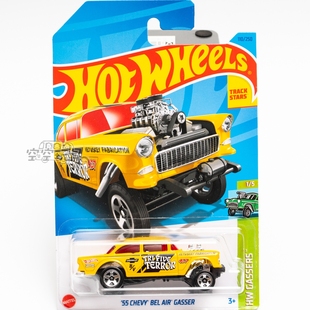 110号 '55 CHEVY BEL AIR GASSER 雪佛兰 黄色风火轮合金小跑车