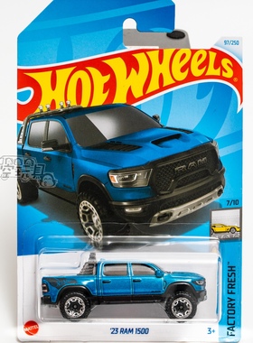 97号 '23 RAM 1500 道奇公羊 蓝色美泰风火轮合金小跑车