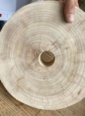 鸟站架底座圆形墩子打洞打孔开孔衣帽架增重杯架笔架实木圆木摆件