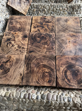 方形木片实木原木桩摆件造型树桩摆件艺术工作室民宿树瘤树桩摆件