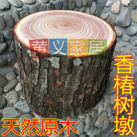 春树墩子 树墩 树桩 根雕椅墩 实木茶几凳子 茶凳 原木树桩香椿树