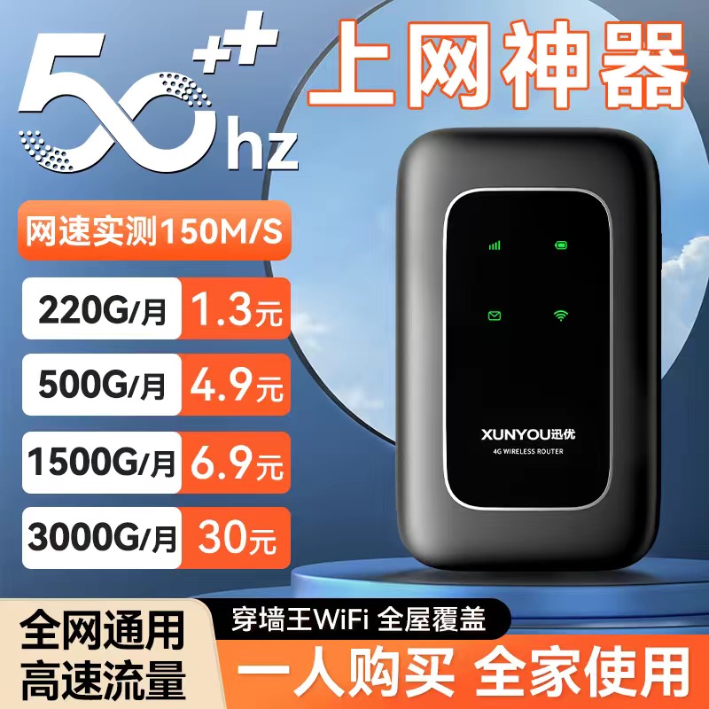 车载随身无线WIFI免插电租房工地大学宿舍户外便携移动无线路由器-封面