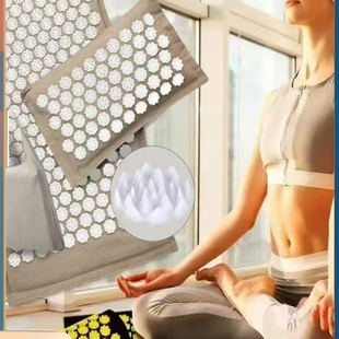 针刺按摩垫瑜伽垫子躺腰靠背刺激穴位头枕套装足底头背部肌肉放松