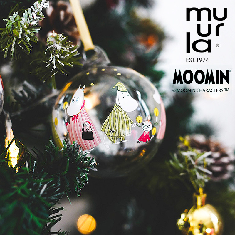 muurla姆明圣诞玻璃挂饰