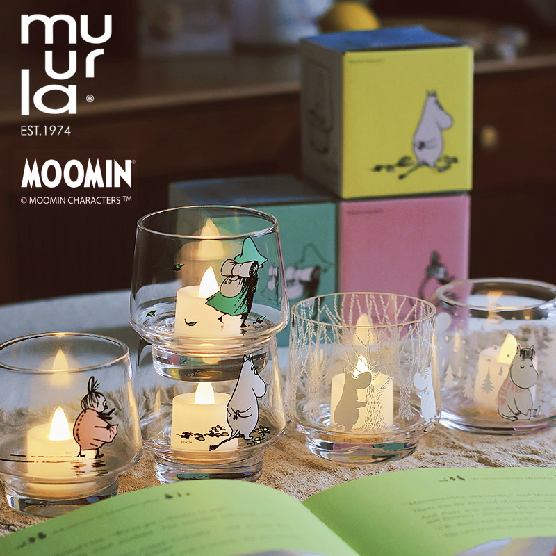 姆明烛台玻璃摆件moomin装饰圣诞