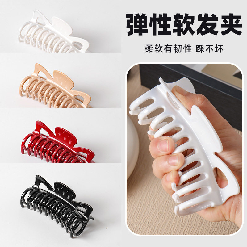 跨境软硅胶发夹鲨鱼夹发卡柔软防撞后脑夹防摔耐用蝴蝶龙骨抓夹,饰品/流行首饰/时尚饰品新,民族风发饰,淘宝优惠券,粉丝福利购,淘宝优惠卷