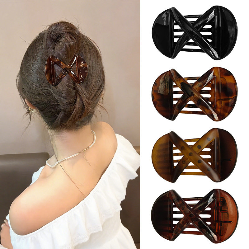新款PC蝴蝶结豹纹发夹高级感无痕喷漆扁夹后脑勺盘发鸭嘴夹发卡,饰品/流行首饰/时尚饰品新,民族风发饰,淘宝优惠券,粉丝福利购,淘宝优惠卷