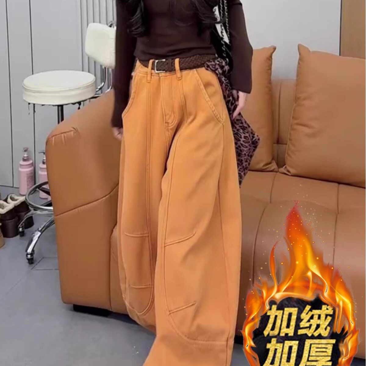 时尚2025年冬季新款牛仔裤