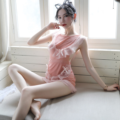 情趣内衣角色扮演蕾丝深V镂空性感女仆装女佣制服套装