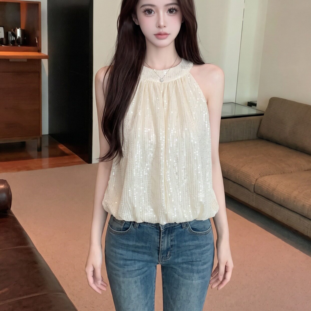 温柔风秋季新款蕾丝衫图片