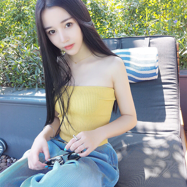 °üÓÊÏļ¾Ð¿îÐԸнôÉí´òµ×Ä¨ÐØµ¯Á¦ÕëÖ¯¹üÐØÐ¡±³ÐÄÅ®Íâ´©¶Ì¿îÉÏÒÂ