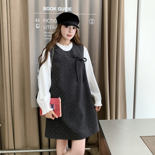 2026春季新款小香风蝴蝶结波点两件套女显瘦减龄套装千金风