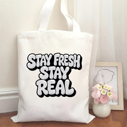 STAYREAL美式字母帆布包可水洗