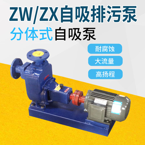 高效自吸式铸铁防爆带电机排污泵