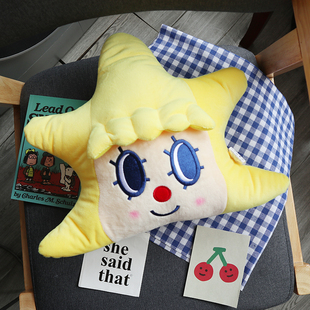 日系可爱卡通晴空酱星星女孩抱枕靠垫天空树吉祥物晴空酱星女孩
