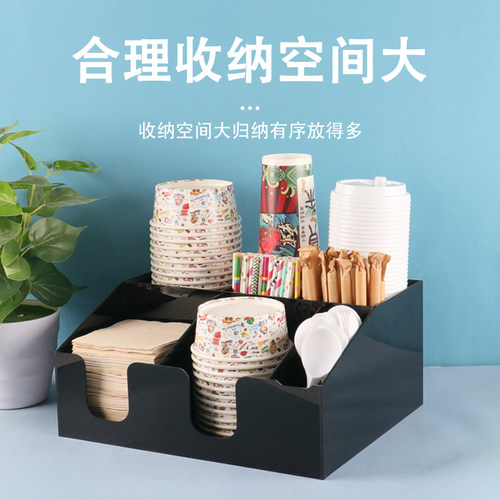 一次性打包碗收盒杯架置物架商用