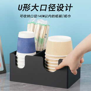 一次性纸碗筷子筒收纳盒地摊火锅纸巾杯子碗筷勺外卖打包餐盒商用