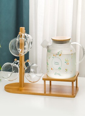 日开耐高温玻璃冷水壶套装家用式过滤泡茶水果花茶壶冰箱凉白水杯