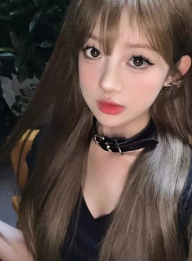 皮质项圈女choker性感PU颈链牵引绳小众设计朋克风锁骨链