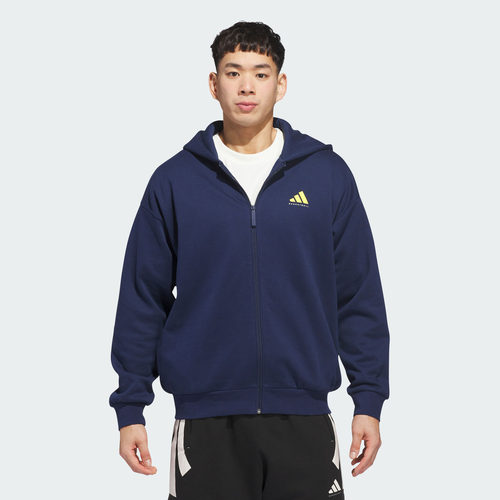 Adidas阿迪达斯2026男女春季新款宽松篮球运动连帽夹克外套JZ9527