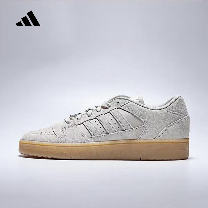 adidas阿迪达斯休闲板鞋2026春季新款男女绒面篮球风运动鞋JS2272