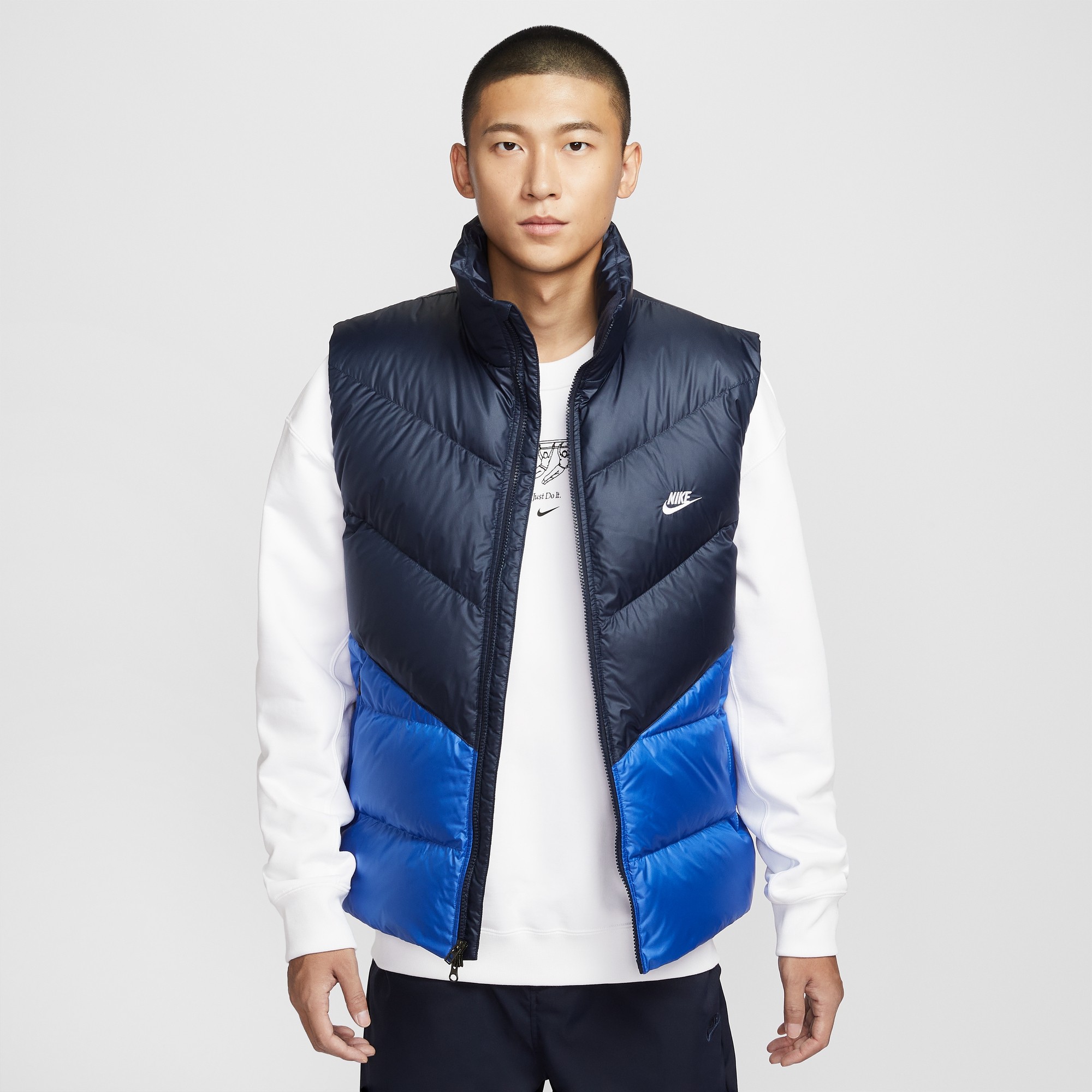 耐克男子保暖羽绒服马甲冬季新款宽松防泼水梭织羽绒服HV2721-451