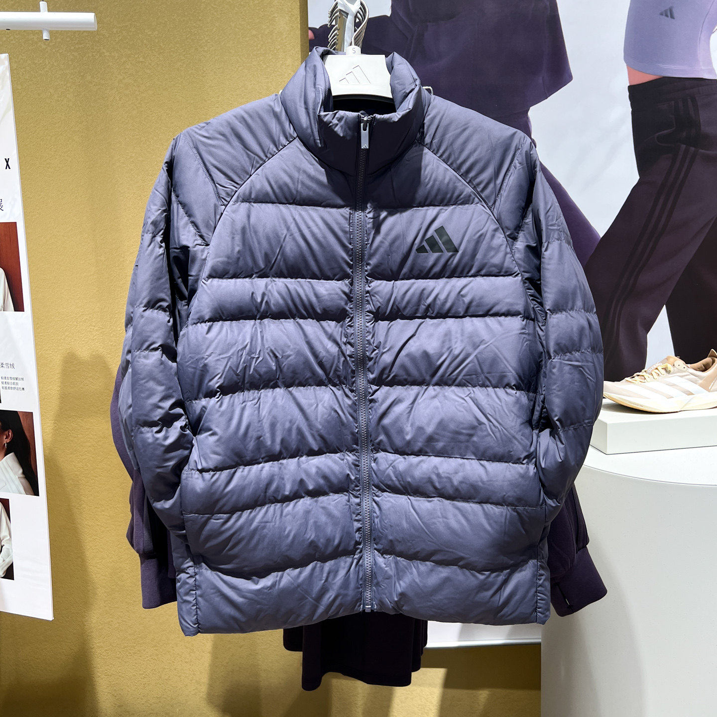 Adidas阿迪达斯男装2026冬款立领短款户外防风保暖休闲棉衣KS7700