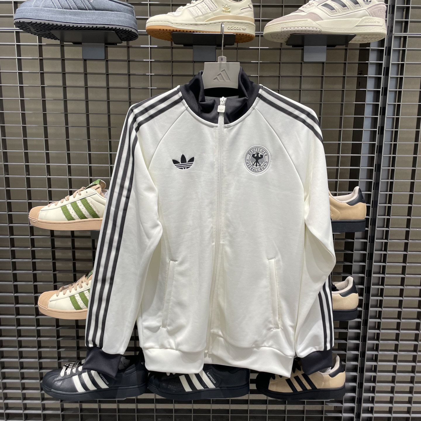 Adidas阿迪达斯德国国家队足球外套开衫2026年男装针织夹克KG5096