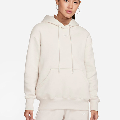 Nike耐克女子2024秋新款Oversize风加绒保暖卫衣套头衫DQ5861-104