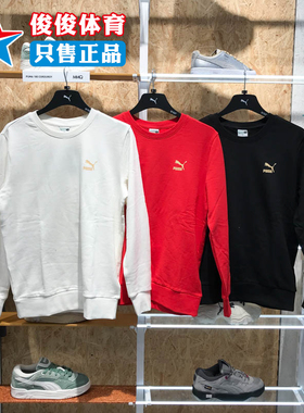 彪马男子春季款简约舒适运动休闲圆领套头衫卫衣 625825-01-11-65