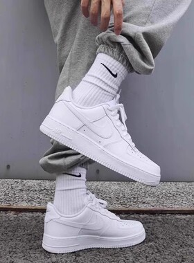 耐克男鞋AIR FORCE 1空军一号潮流百搭小白鞋运动板鞋 CW2288-111
