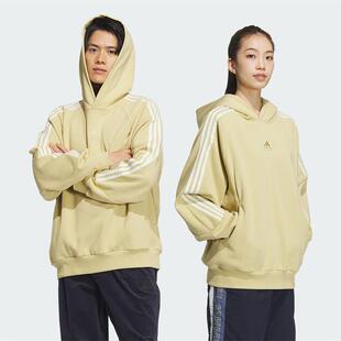 情侣款 百搭运动休闲连帽卫衣JI6637 2024秋季 Adidas阿迪达斯男女装