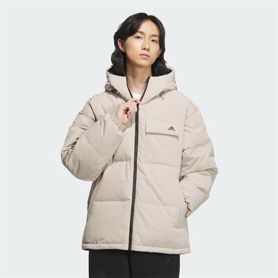 阿迪达斯男女同款2024冬新款双面穿拒水保暖时尚鸭绒羽绒服IV7570