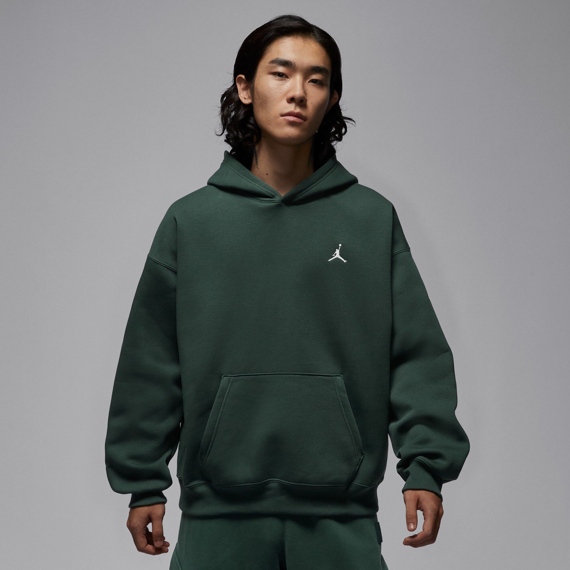 Jordan耐克男子卫衣宽松OVERSIZE风保暖加绒套头连帽衫IB7236-316