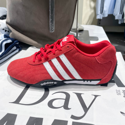 adidas阿迪达斯红色赛车风薄底鞋2026春中性ADIRACER休闲鞋IH4156