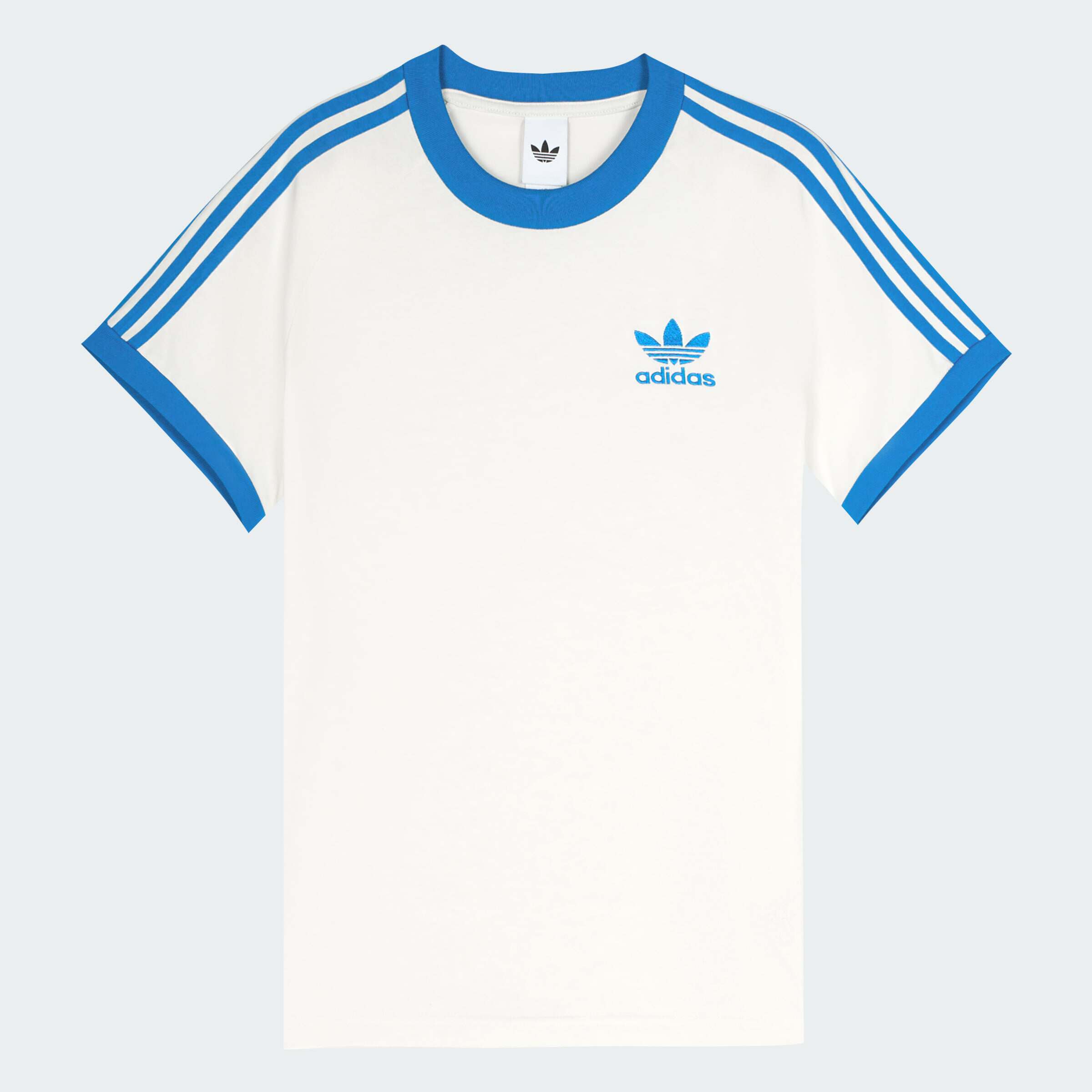 阿迪达斯男女款2025夏季新款透气条纹舒适运动休闲短袖T恤KR0291