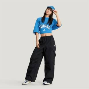 新款 KW0682 PANT 梭织宽松运动休闲裤 阿迪达斯女子春季