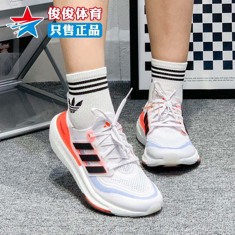 阿迪达斯女鞋2024春新款轻便透气飘飘鞋防滑运动休闲跑步鞋HQ6353