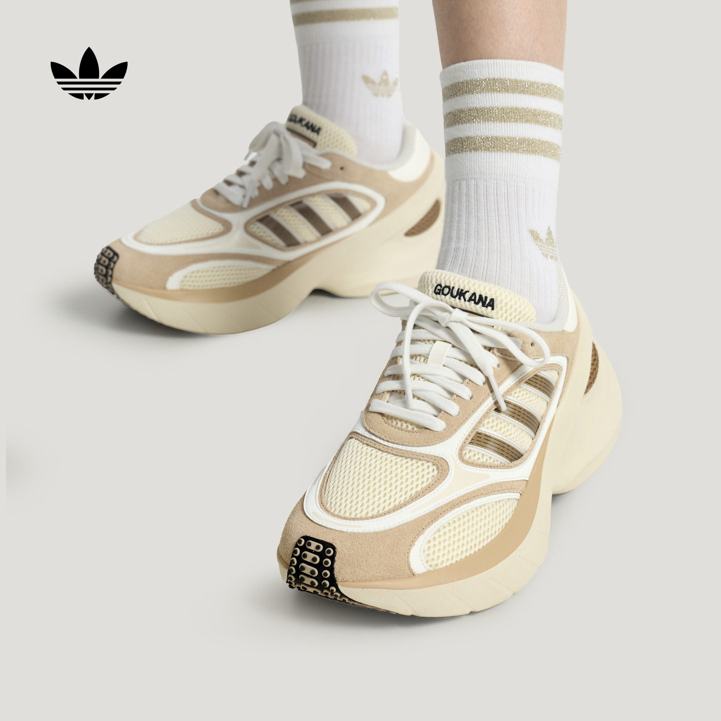 Adidas阿迪阿斯三叶草ADIZERO GOUKANA网眼透气经典运动鞋 LA3784