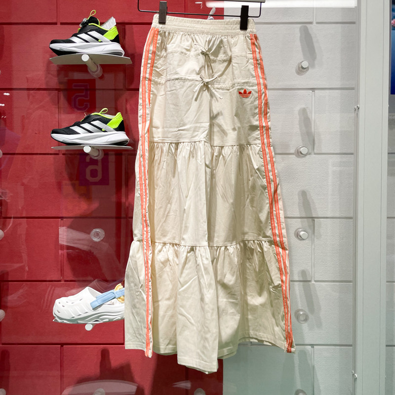 阿迪达斯三叶草女款2025夏季款百搭透气时尚运动休闲半身裙KC0768