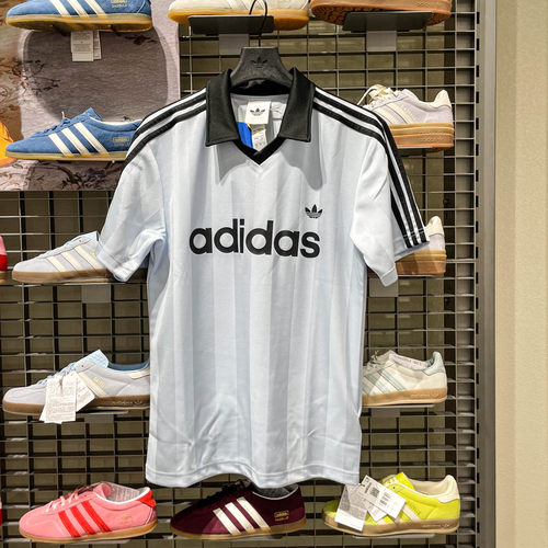 Adidas阿迪达斯三叶草男子JERSEY 舒适运动休闲球衣短袖T恤KE2453