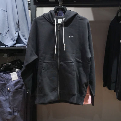 Nike耐克男女同款2025春新款加绒保暖简约针织连帽外套DR0403-010