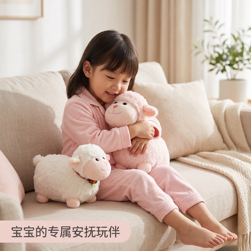 可爱小羊超柔软抱枕公仔