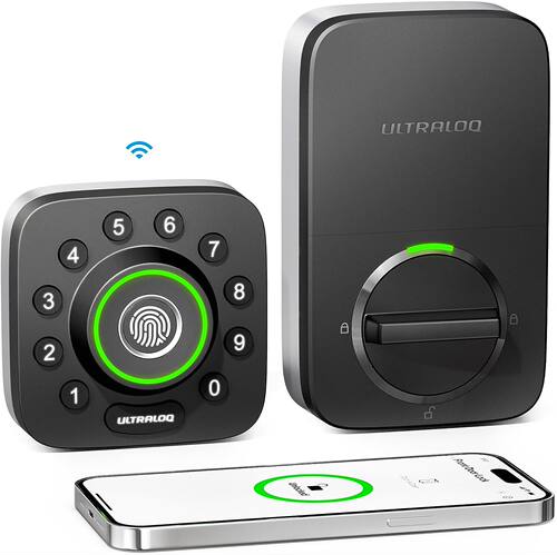 美国代购ULTRALOQ U-Bolt Pro WiFi 无线版8合1智能门锁ANSI 认证