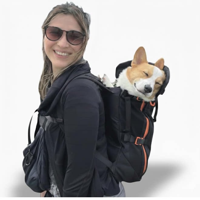 美国代购LITTLE CHONK Maxine Dog Backpack Carrier  中型狗背包