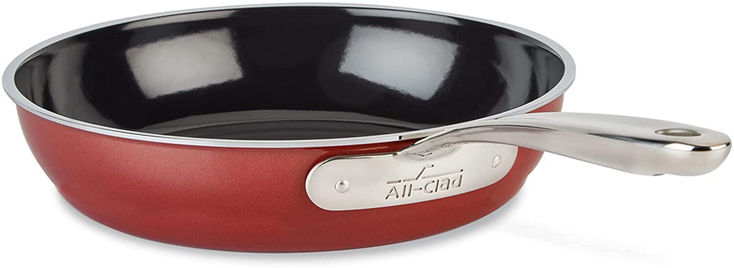 美国代购All-Clad FUSIONTEC Skillet 天然陶瓷加钢芯煎锅9.5英寸