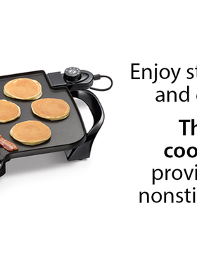 美国代购Presto  Electric Griddle 1500瓦55厘米不粘电烤盘110v