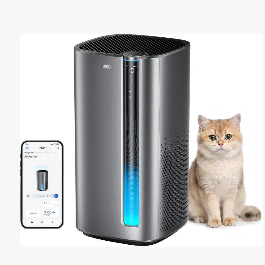 英国代购DREO Smart Air Purifie 去除宠物毛发气味空气净化器