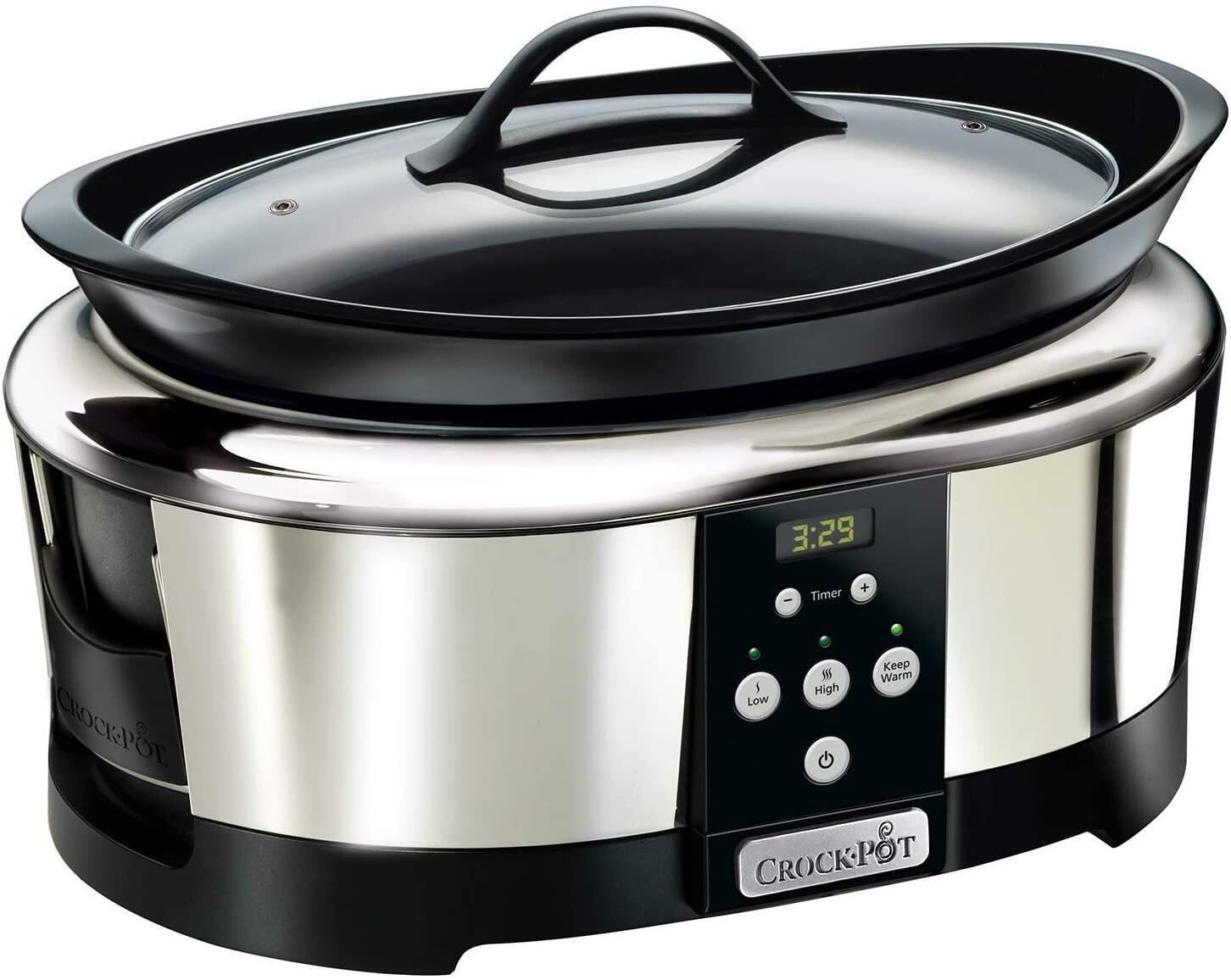 德国代购Crockpot slow cooker  慢炖锅5.7 升 电子数字倒计时 - 实物图